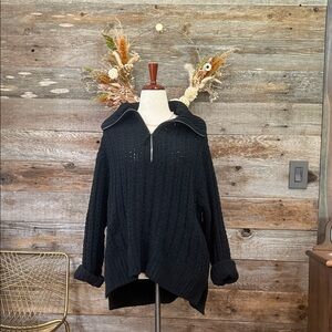 Aerie Black Cowl Neck Sweater